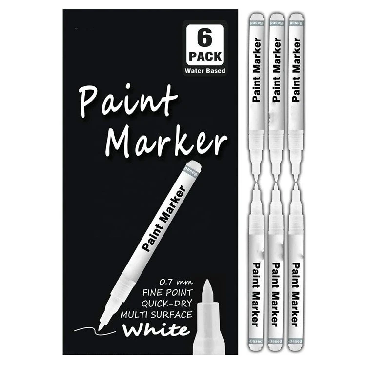 0.7mm Marciwr Paent Gwyn Acrylig