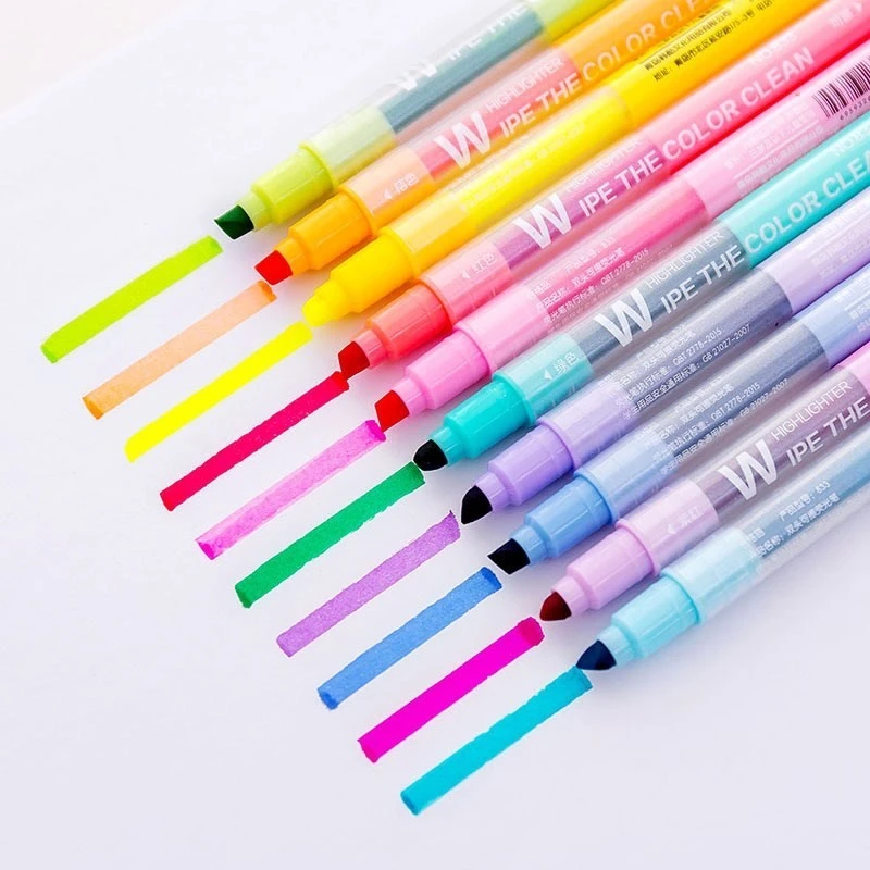 Amlygwyr Newid Lliw Marcwyr Pastel Pen