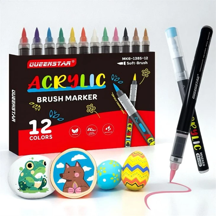 48 Lliw set pen marc paent acrylig o ansawdd uchel