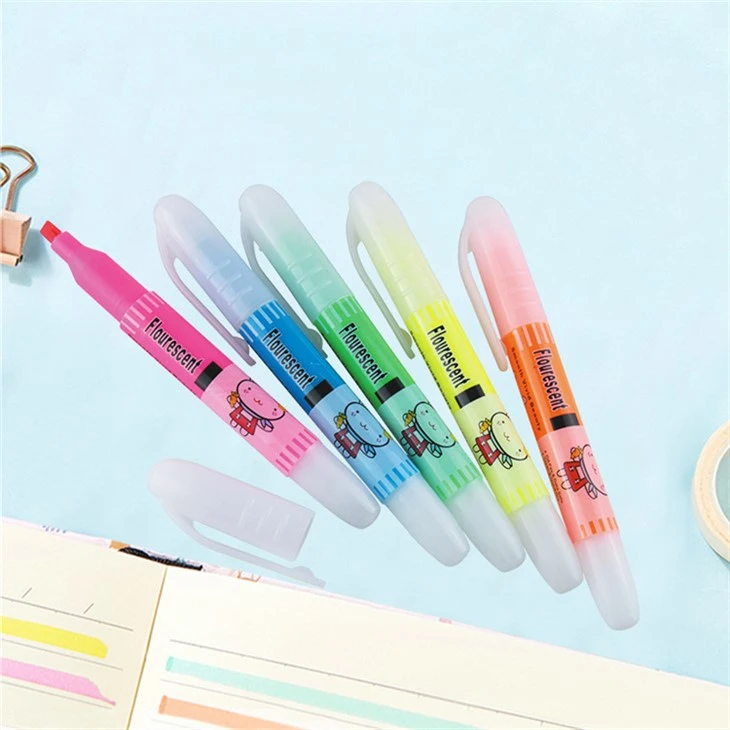5 Lliw Pecyn Cyfrol Fawr Amlygu Pen Set